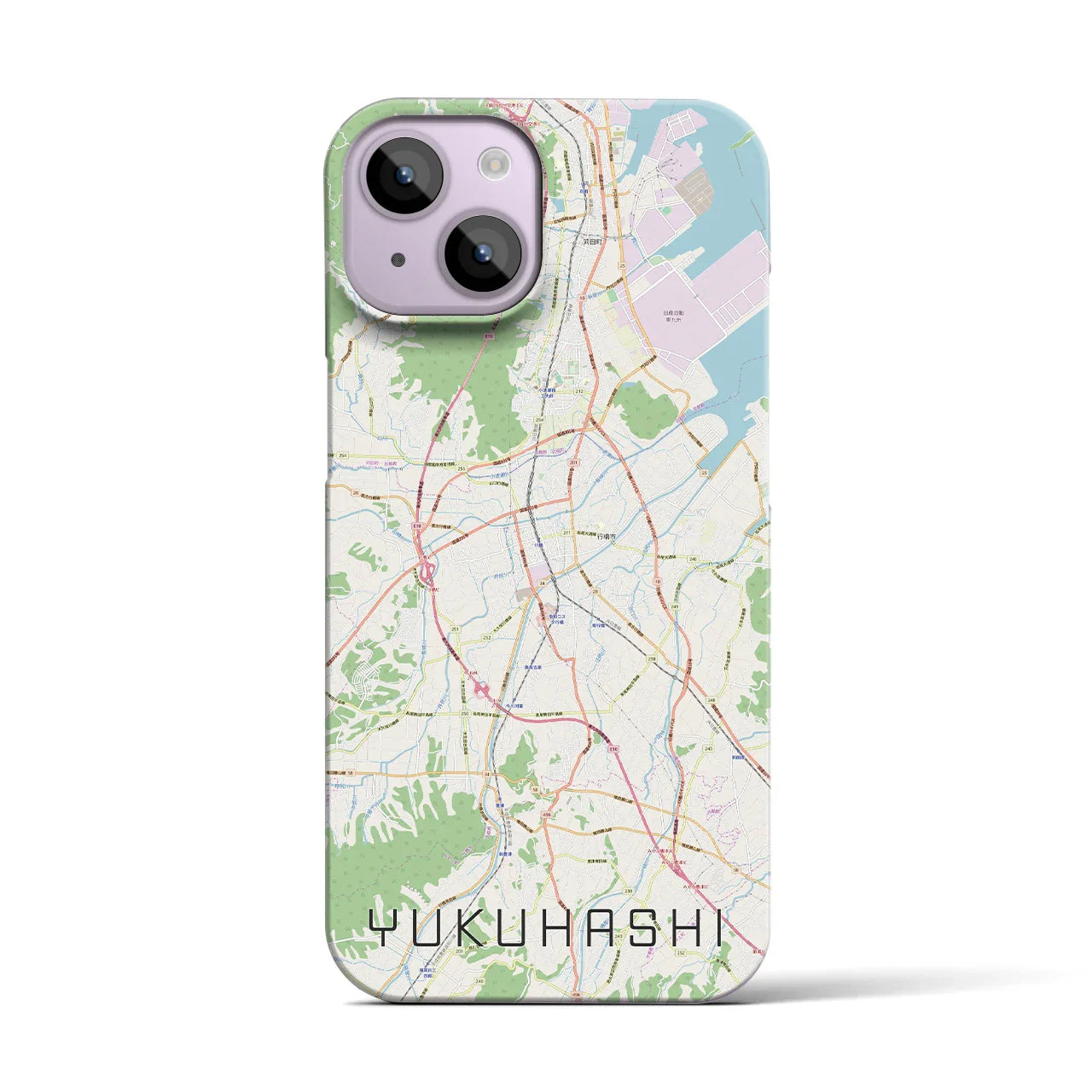 【行橋(福岡県)】地図柄iPhoneケース(バックカバータイプ)