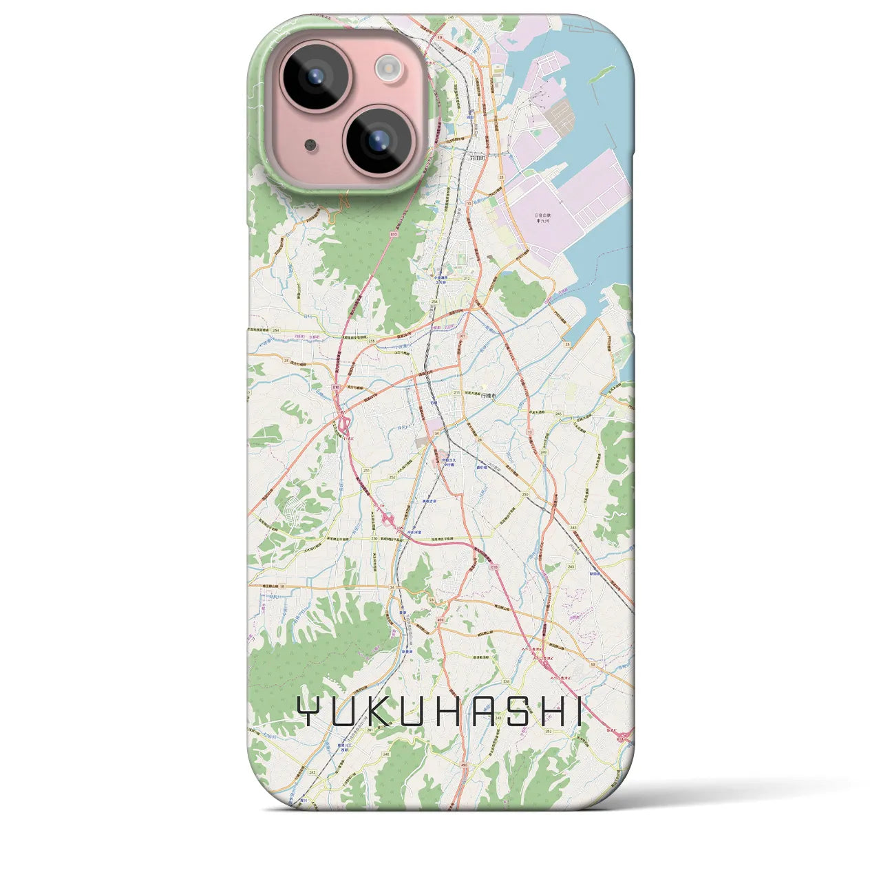 【行橋(福岡県)】地図柄iPhoneケース(バックカバータイプ)