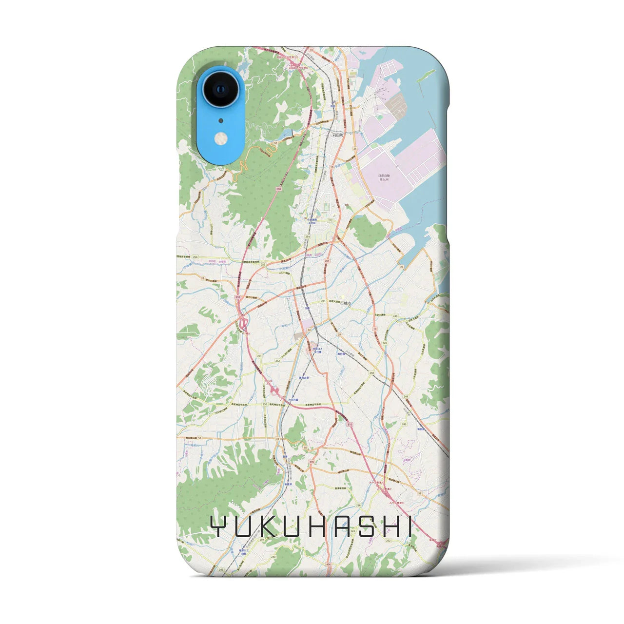 【行橋(福岡県)】地図柄iPhoneケース(バックカバータイプ)
