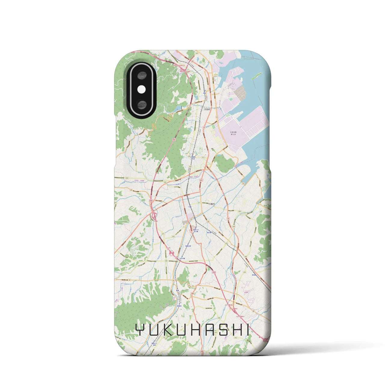 【行橋(福岡県)】地図柄iPhoneケース(バックカバータイプ)