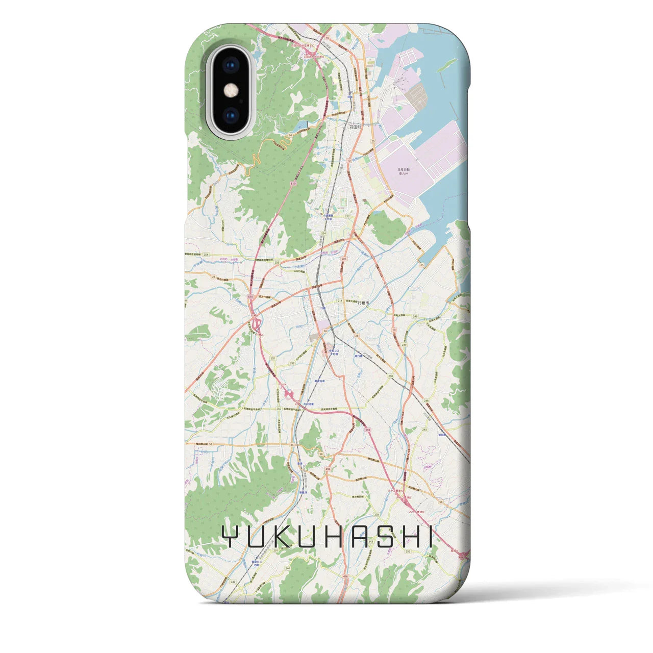 【行橋(福岡県)】地図柄iPhoneケース(バックカバータイプ)