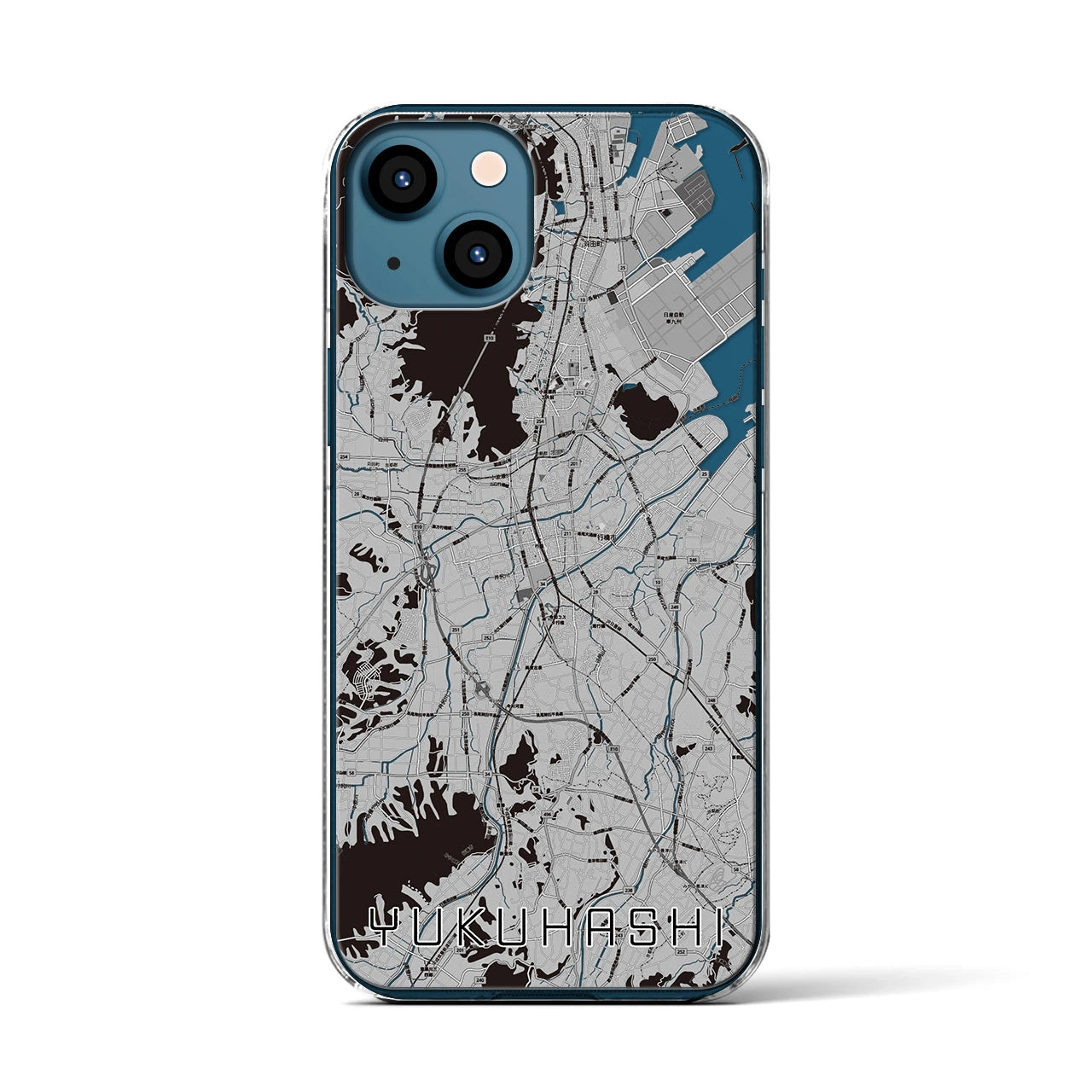 【行橋(福岡県)】地図柄iPhoneケース(クリアタイプ)