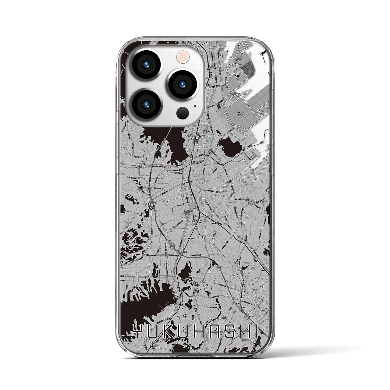 【行橋(福岡県)】地図柄iPhoneケース(クリアタイプ)