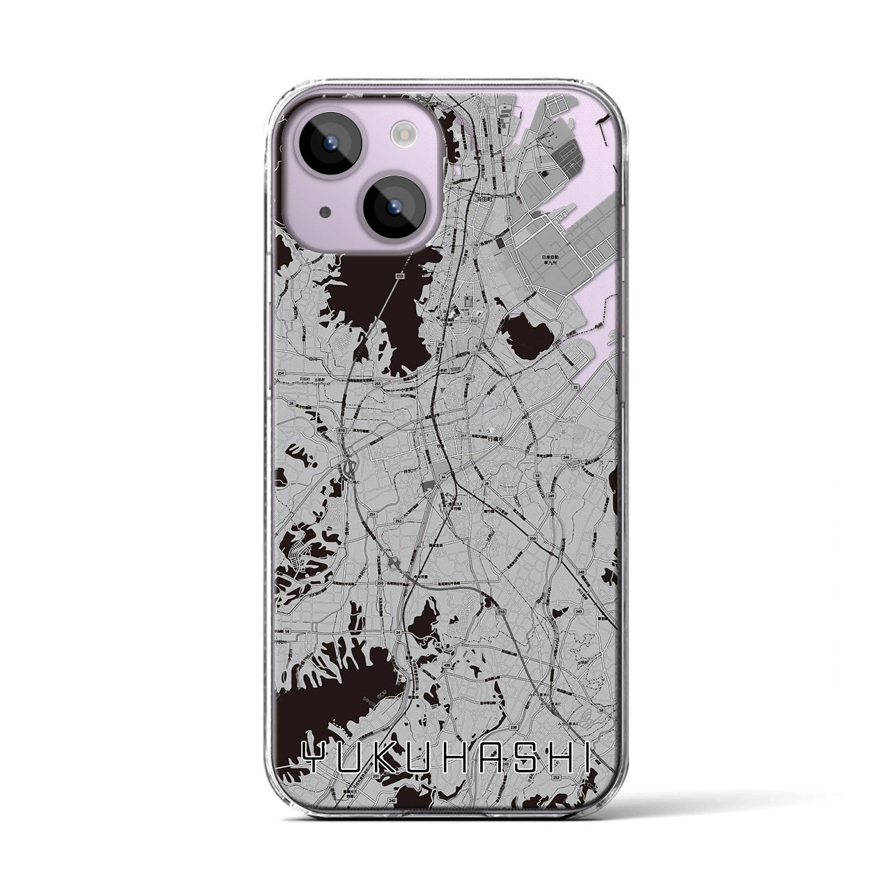 【行橋(福岡県)】地図柄iPhoneケース(クリアタイプ)