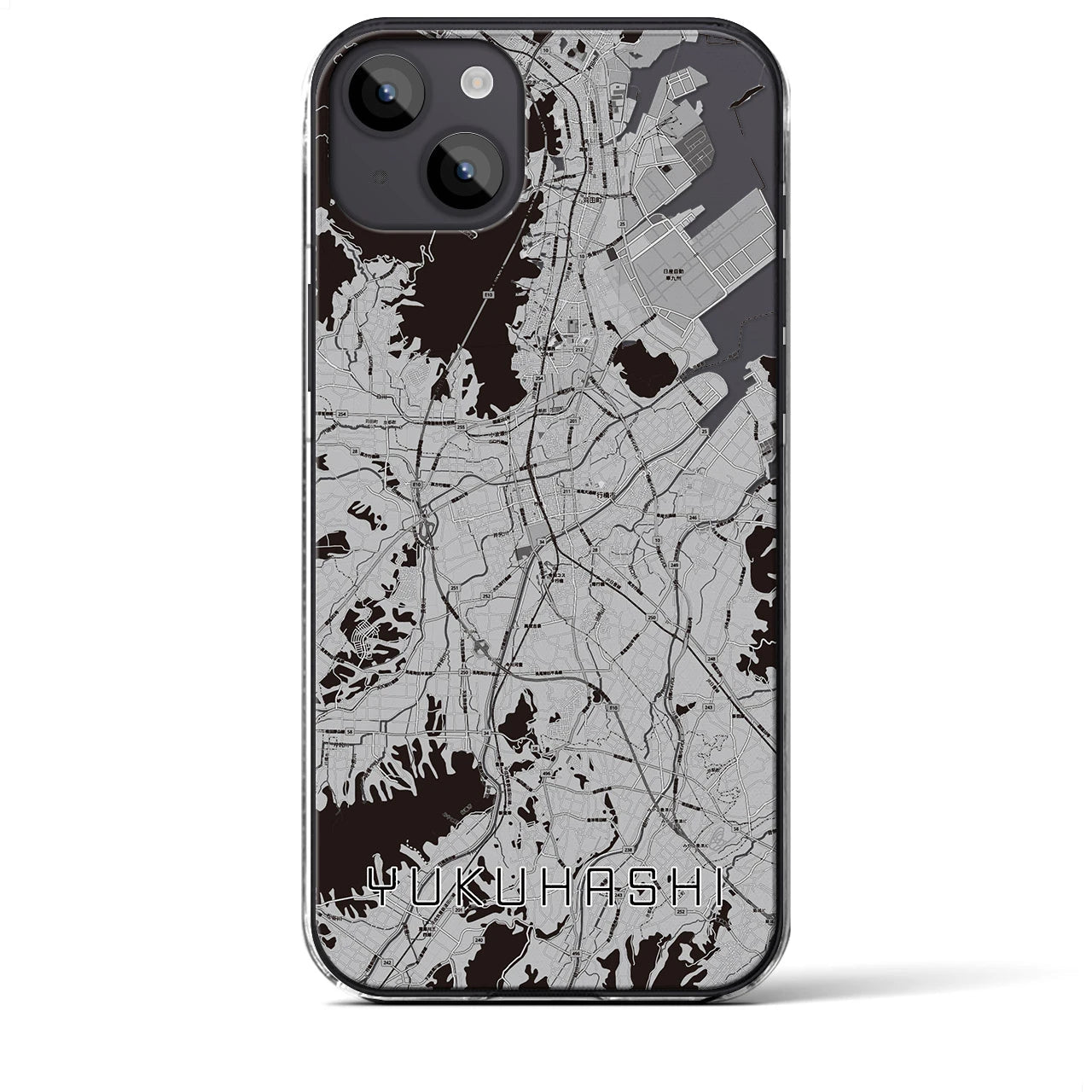 【行橋(福岡県)】地図柄iPhoneケース(クリアタイプ)