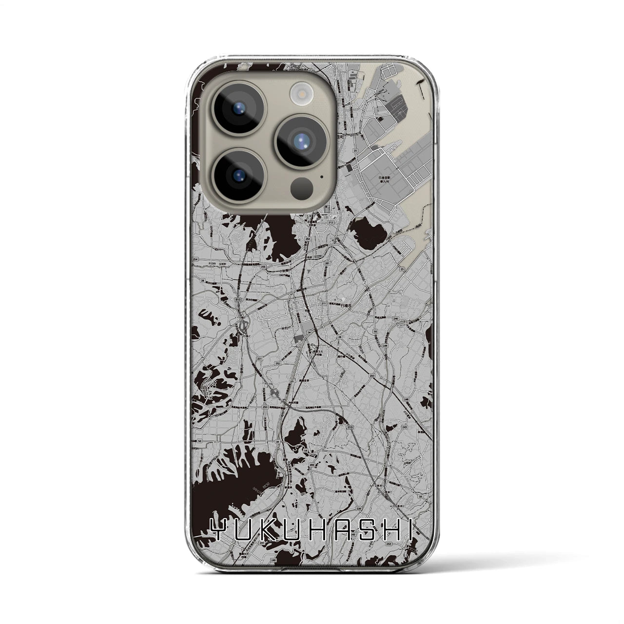 【行橋(福岡県)】地図柄iPhoneケース(クリアタイプ)