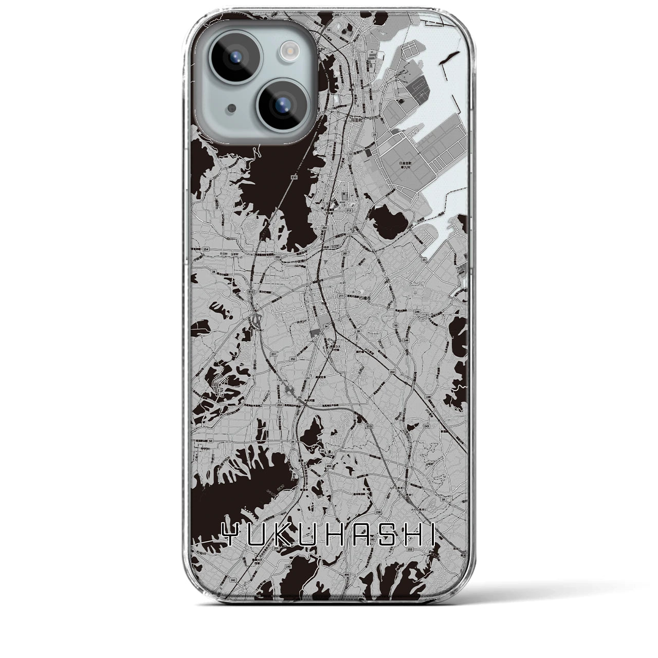 【行橋(福岡県)】地図柄iPhoneケース(クリアタイプ)