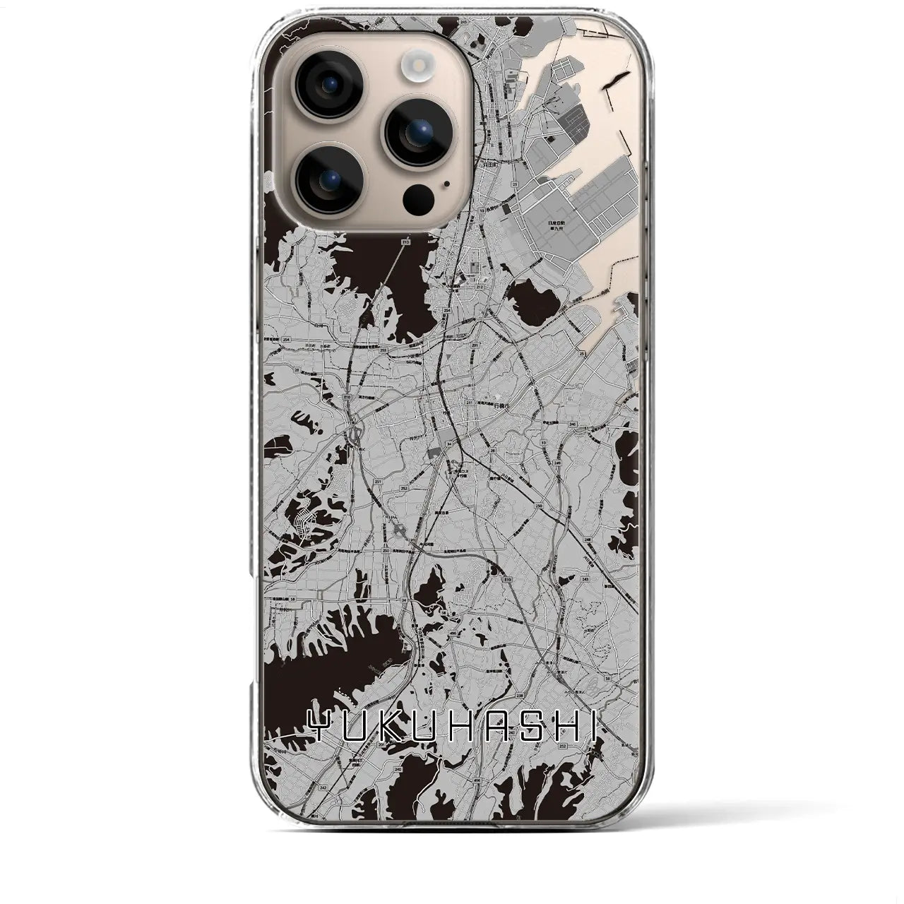 【行橋(福岡県)】地図柄iPhoneケース(クリアタイプ)