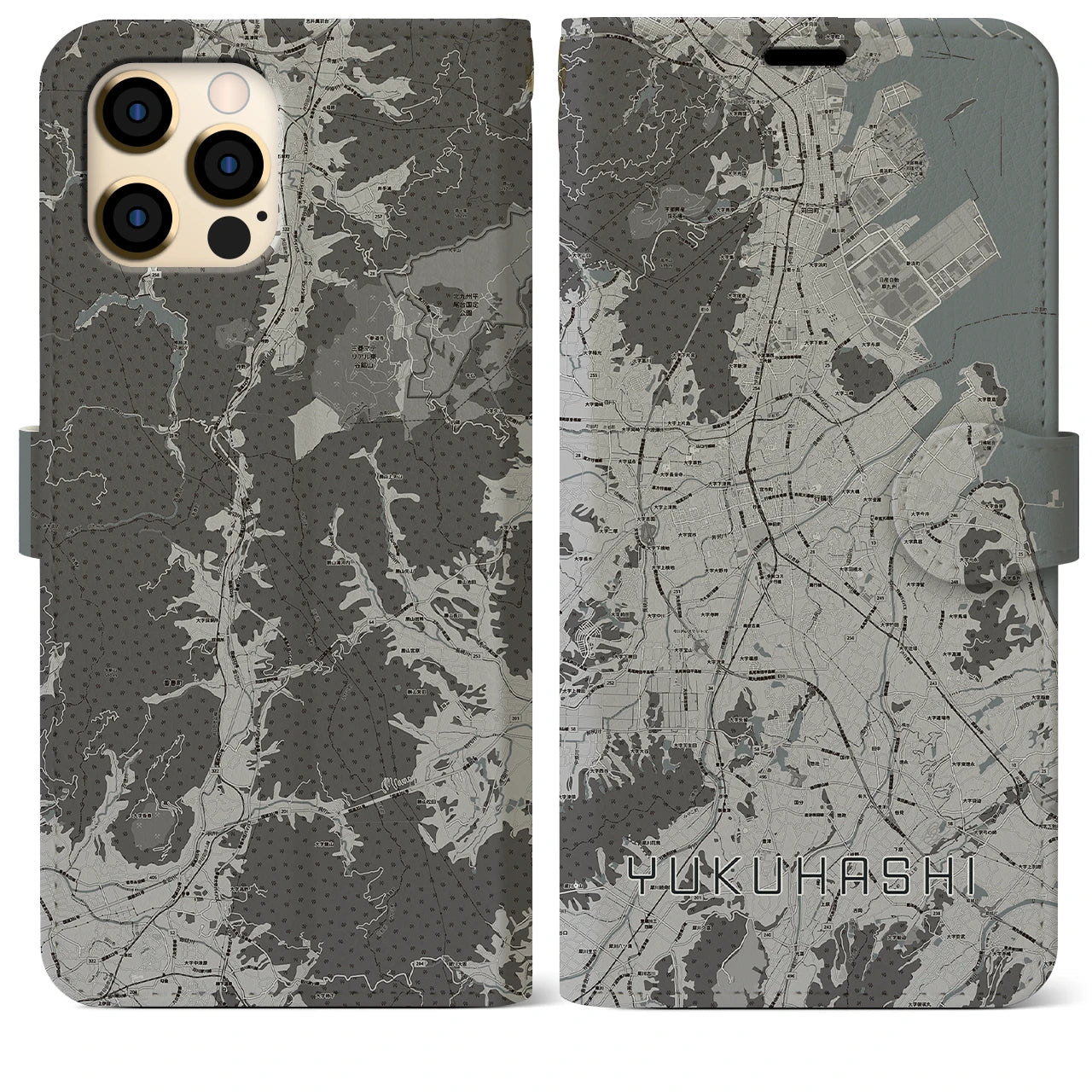 【行橋(福岡県)】地図柄iPhoneケース(手帳タイプ)