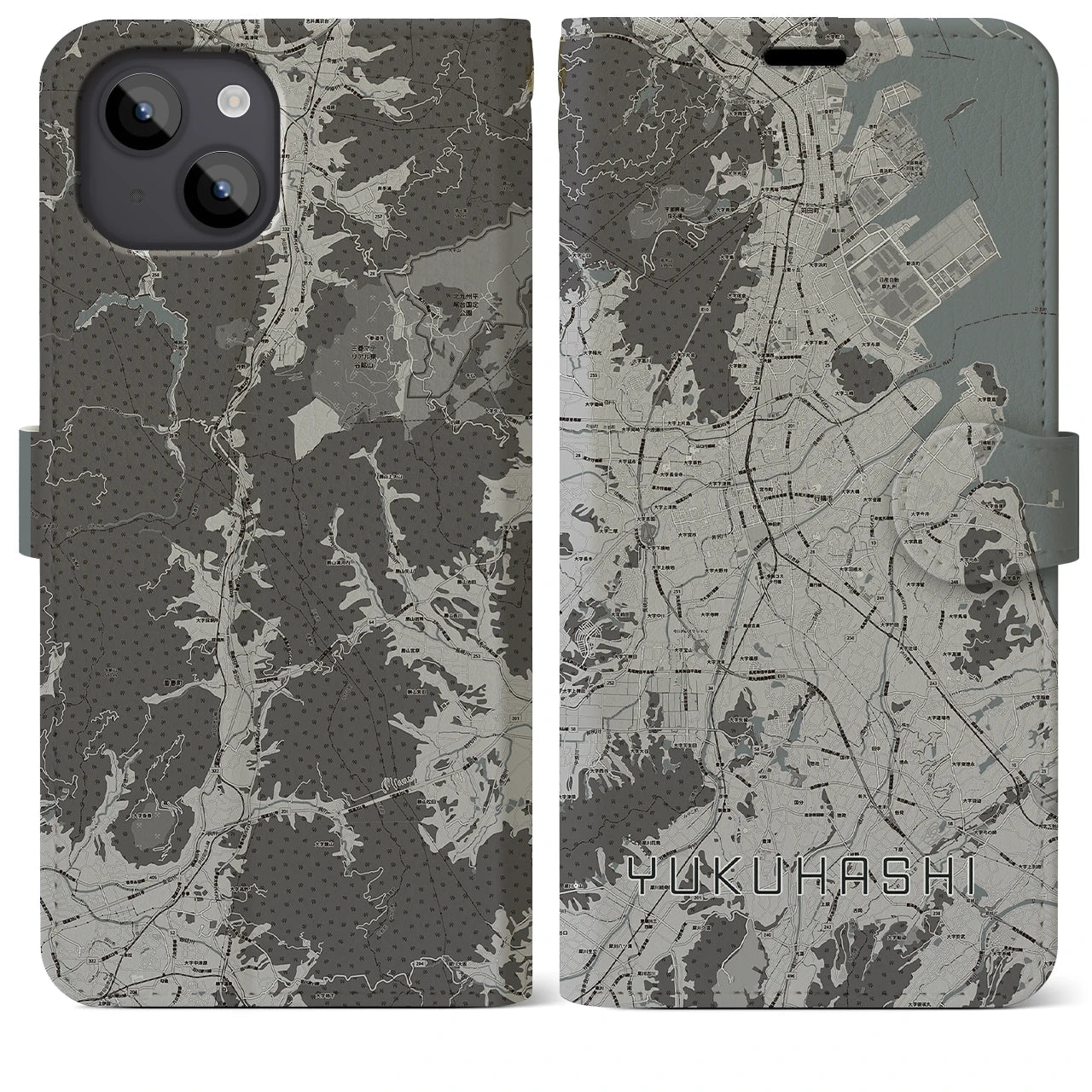 【行橋(福岡県)】地図柄iPhoneケース(手帳タイプ)