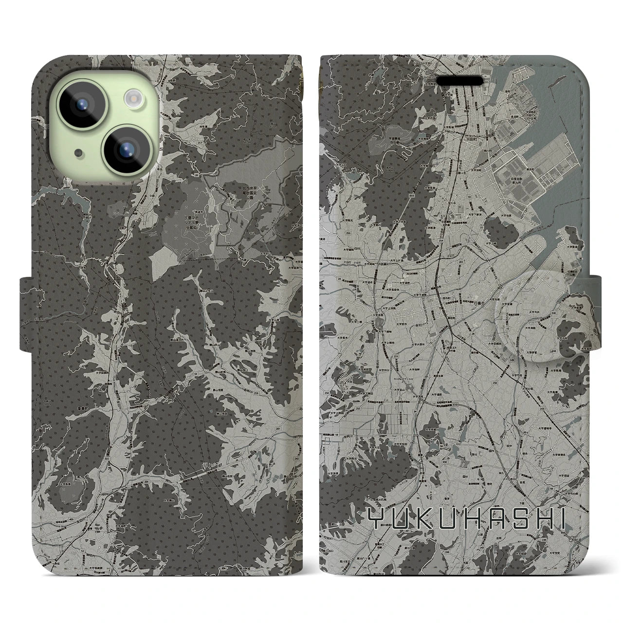 【行橋(福岡県)】地図柄iPhoneケース(手帳タイプ)