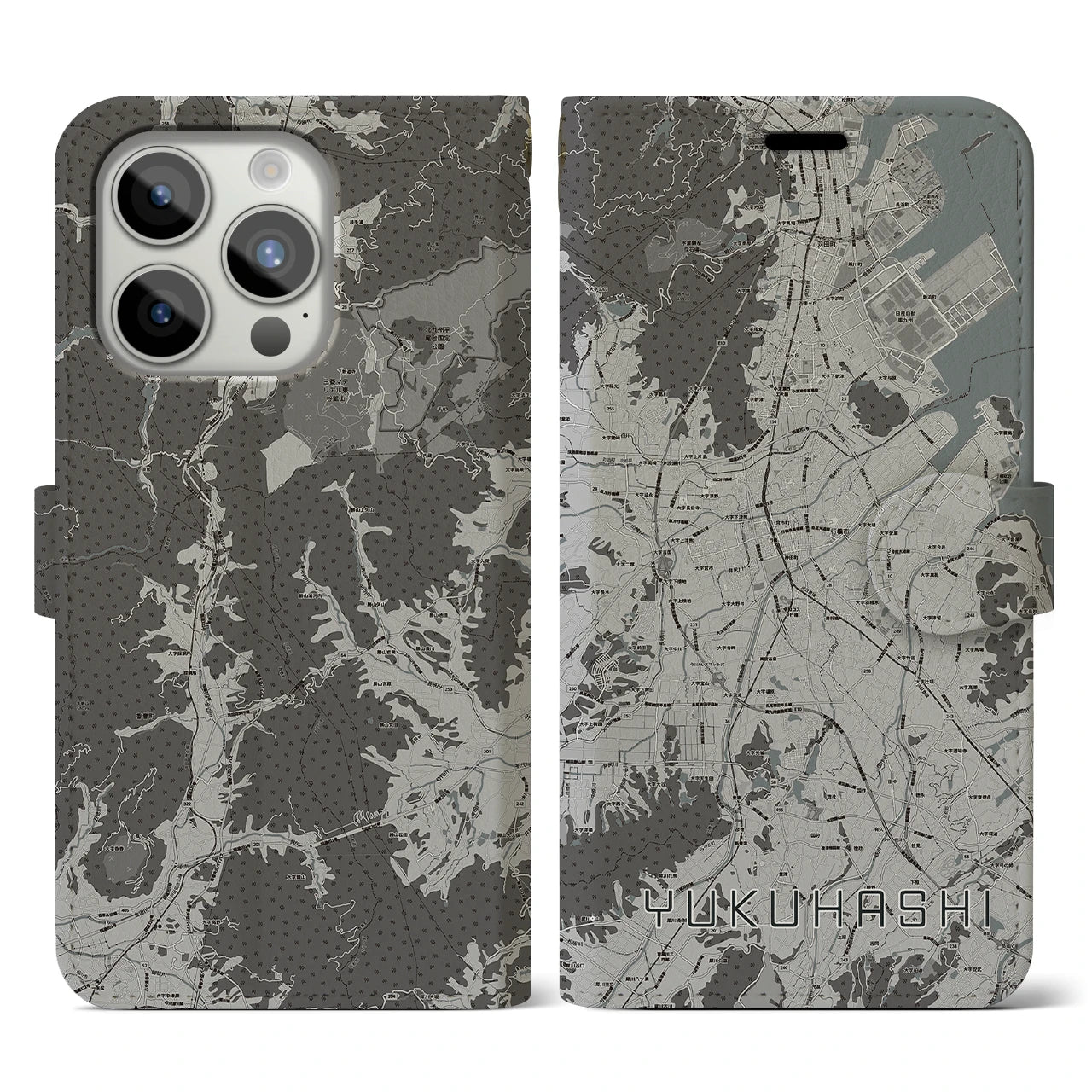 【行橋(福岡県)】地図柄iPhoneケース(手帳タイプ)