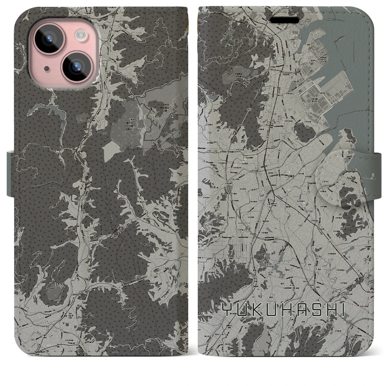 【行橋(福岡県)】地図柄iPhoneケース(手帳タイプ)