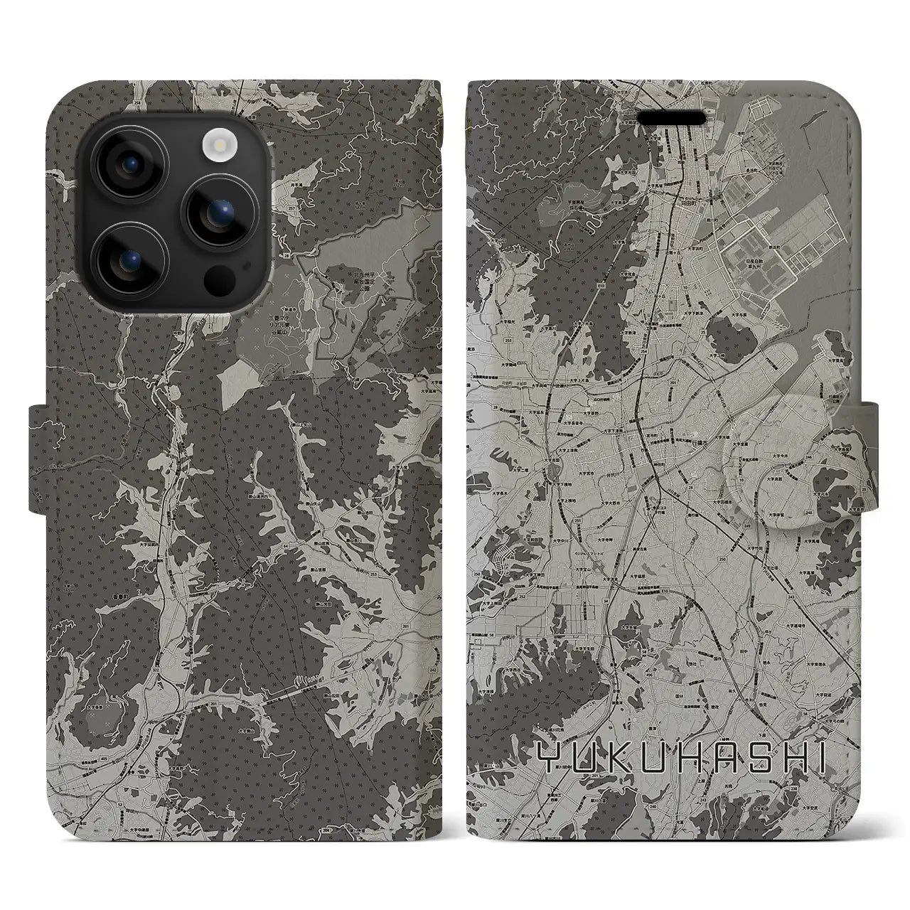 【行橋(福岡県)】地図柄iPhoneケース(手帳タイプ)