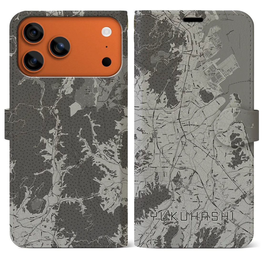 【行橋(福岡県)】地図柄iPhoneケース(手帳タイプ)