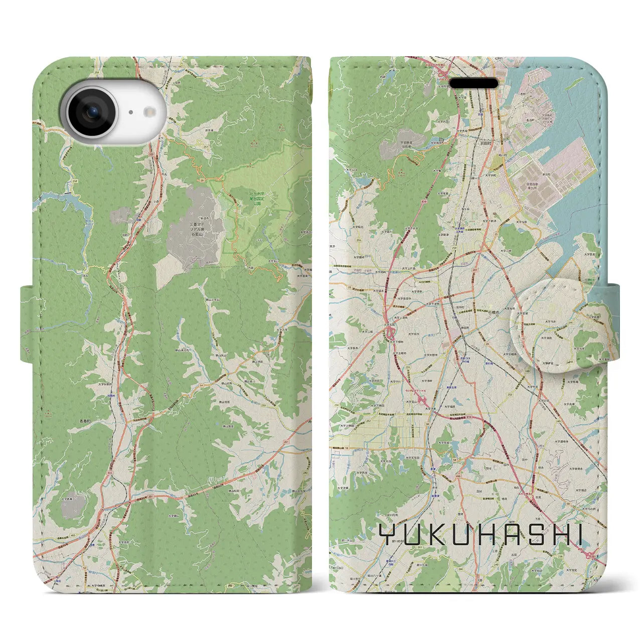 【行橋(福岡県)】地図柄iPhoneケース(手帳タイプ)