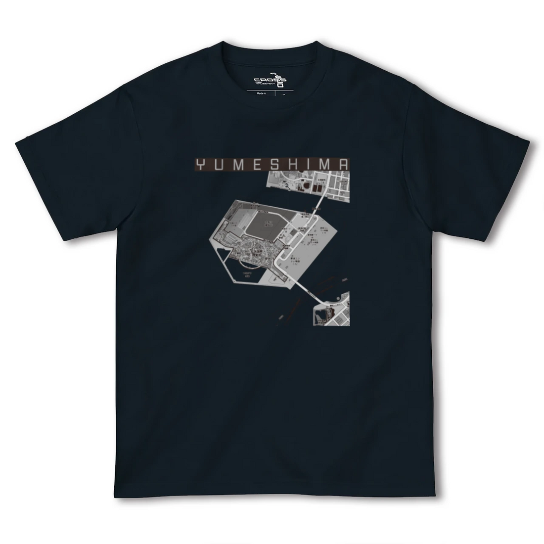 【夢洲(大阪府)】地図柄ヘビーウェイトTシャツ