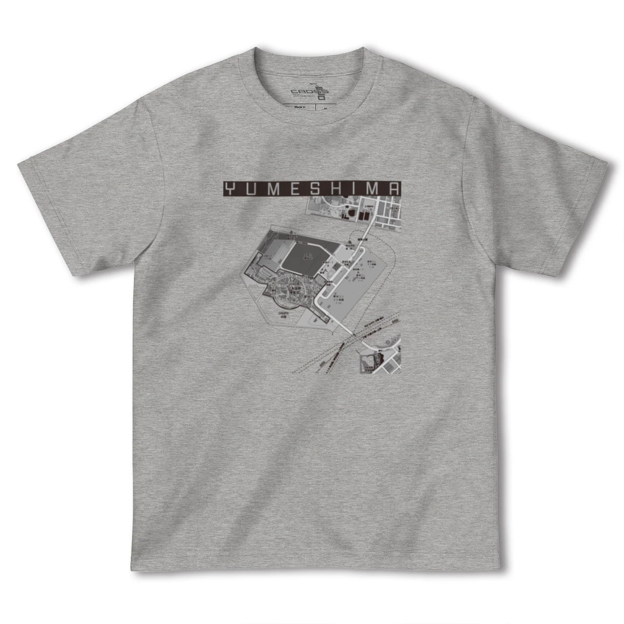 【夢洲(大阪府)】地図柄ヘビーウェイトTシャツ