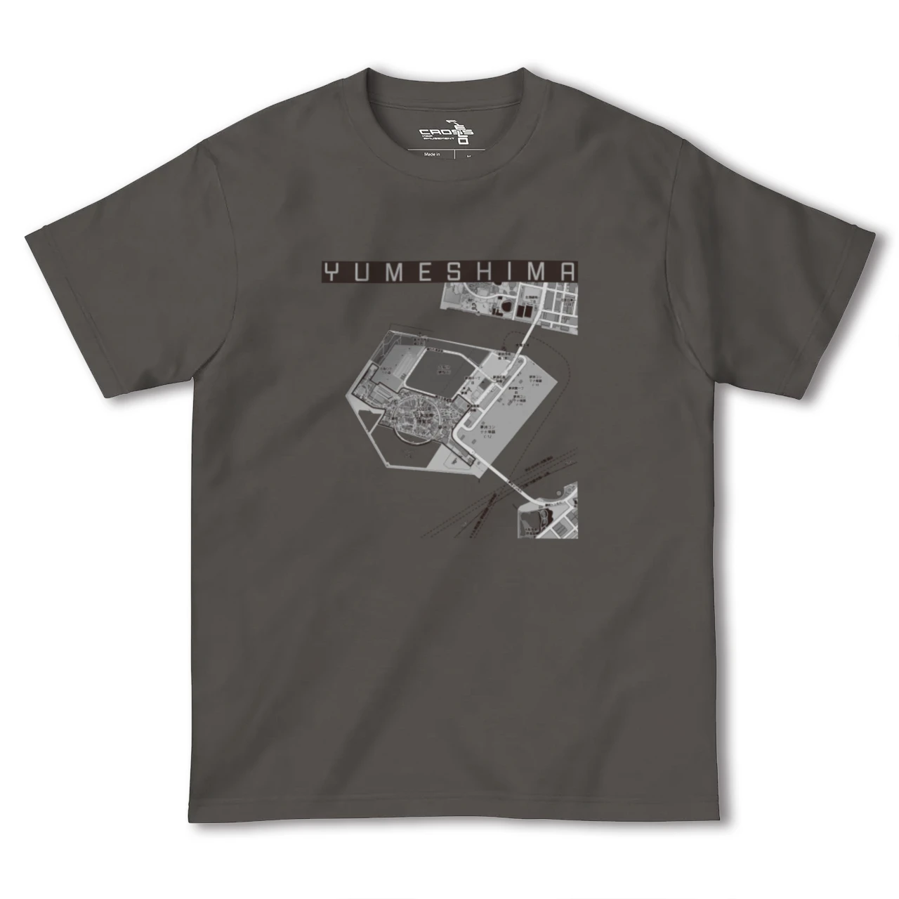 【夢洲(大阪府)】地図柄ヘビーウェイトTシャツ