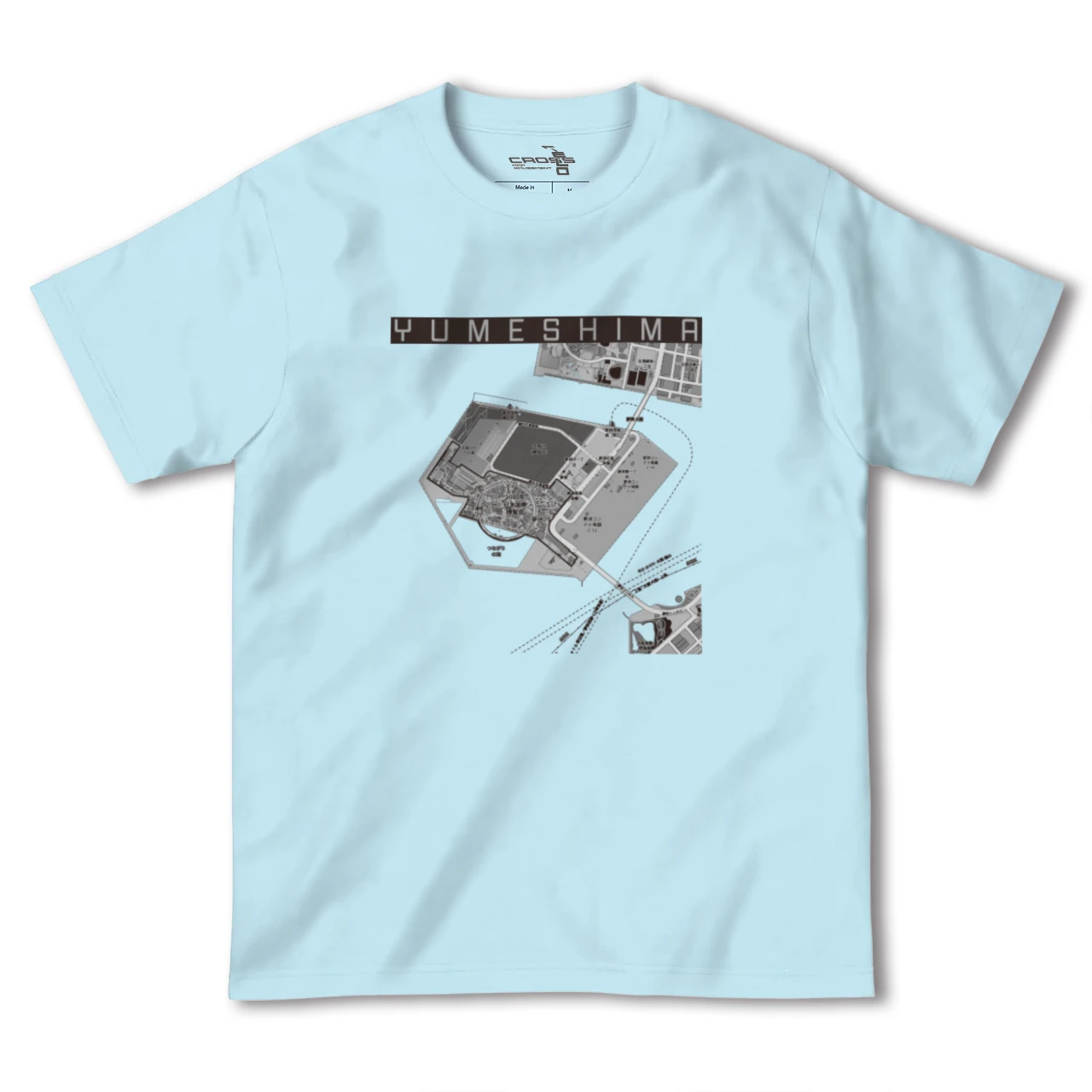 【夢洲(大阪府)】地図柄ヘビーウェイトTシャツ