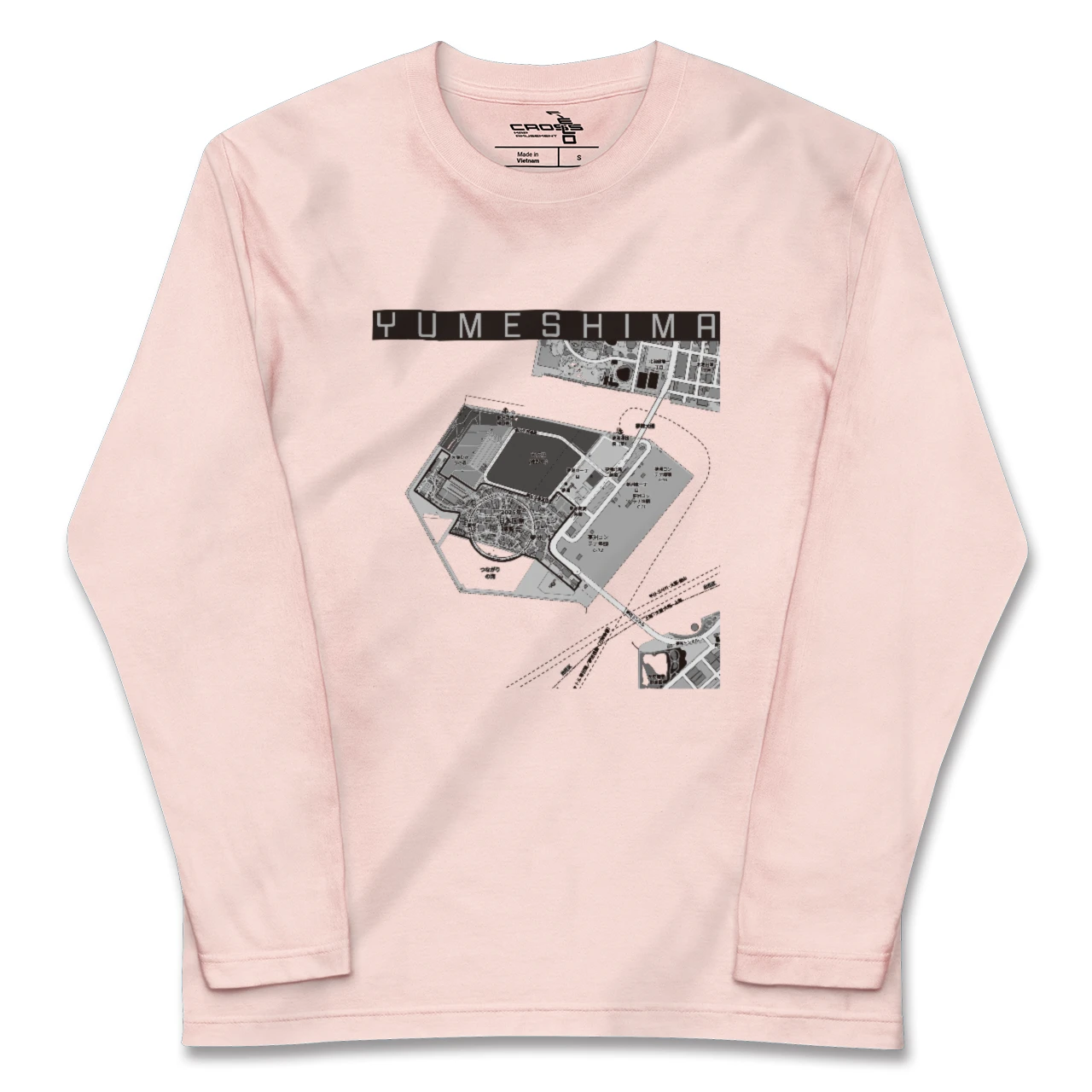 【夢洲(大阪府)】地図柄ロングスリーブTシャツ