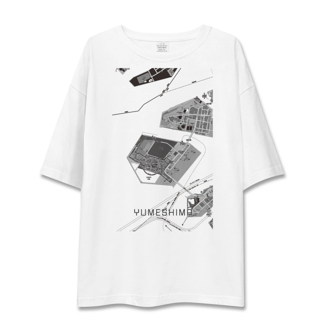 【夢洲(大阪府)】地図柄ビッグシルエットTシャツ