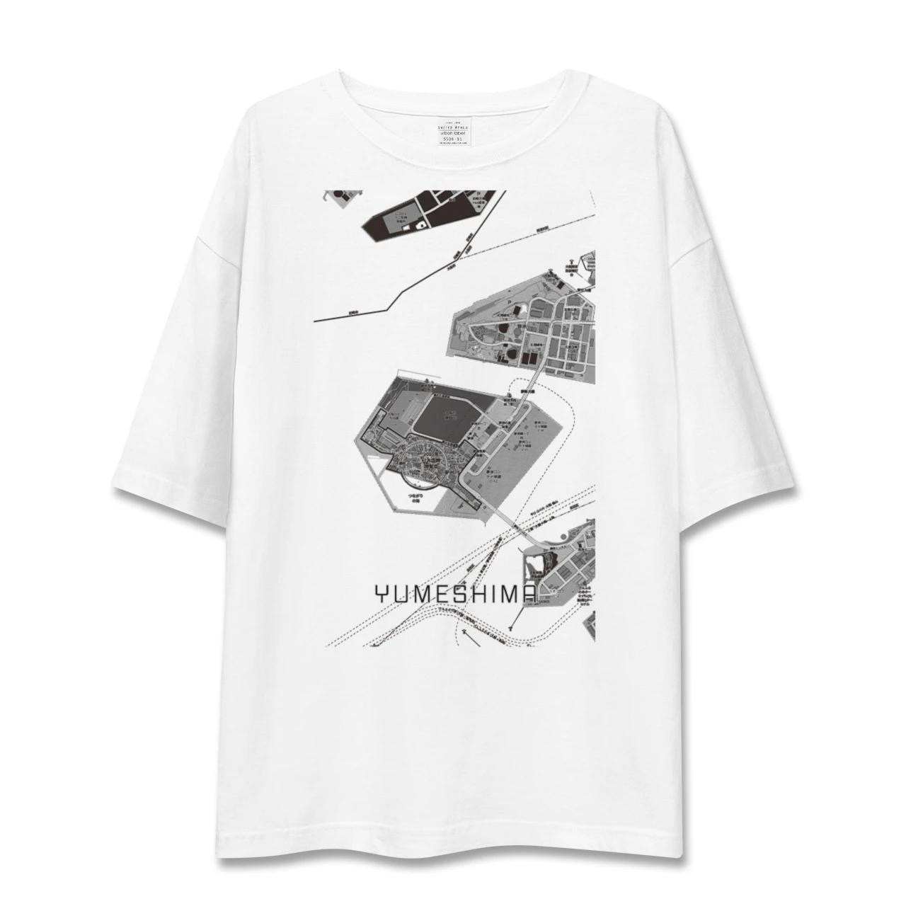 【夢洲(大阪府)】地図柄ビッグシルエットTシャツ