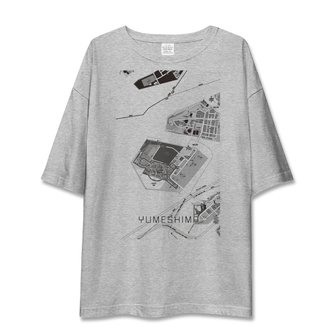 【夢洲(大阪府)】地図柄ビッグシルエットTシャツ