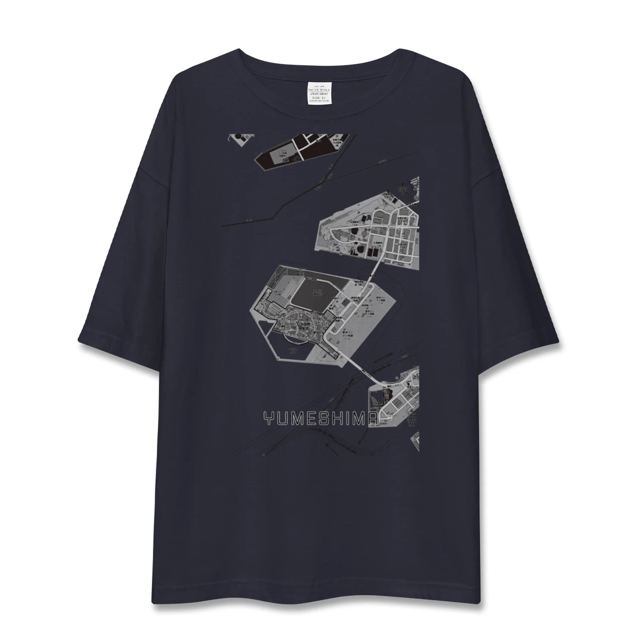 【夢洲(大阪府)】地図柄ビッグシルエットTシャツ