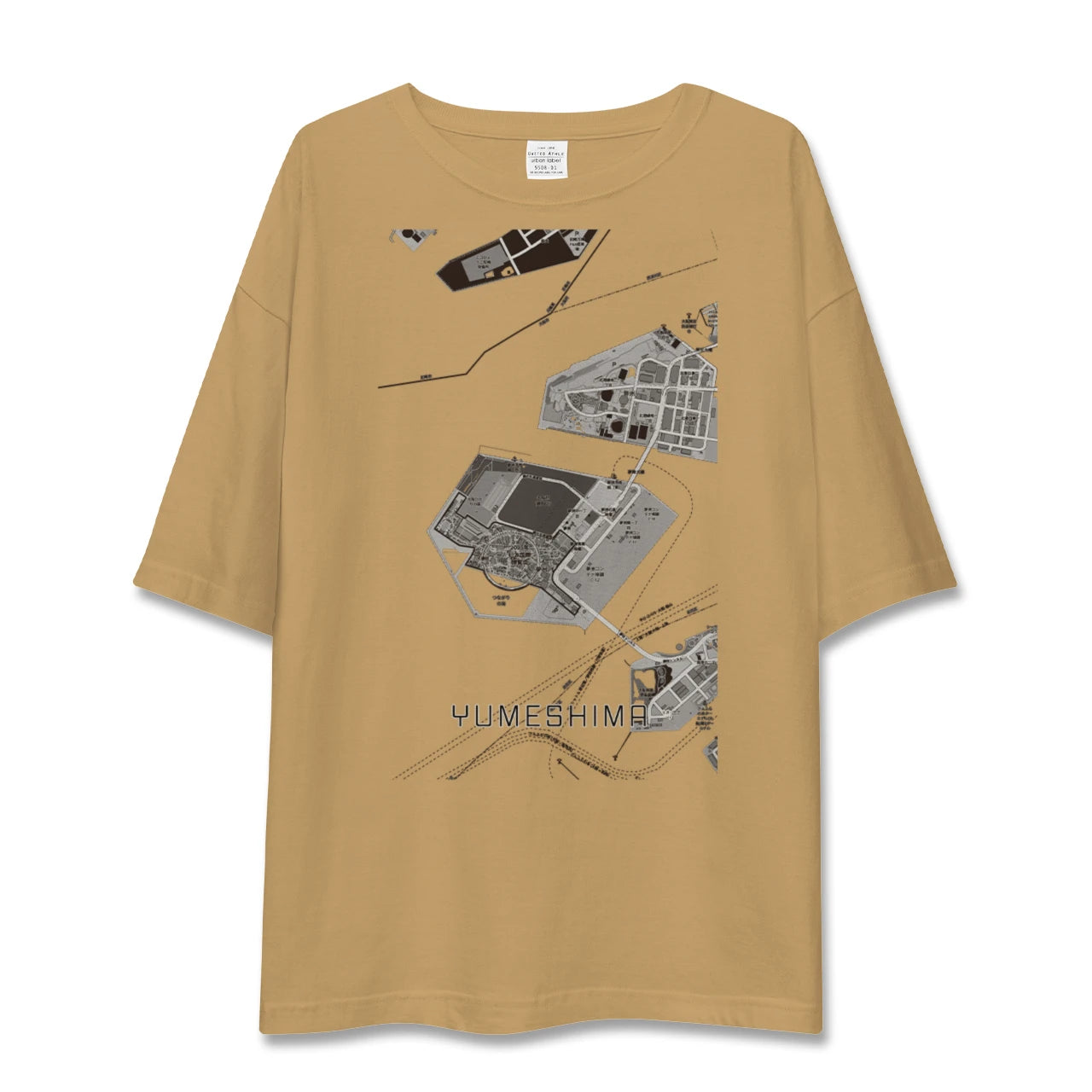 【夢洲(大阪府)】地図柄ビッグシルエットTシャツ