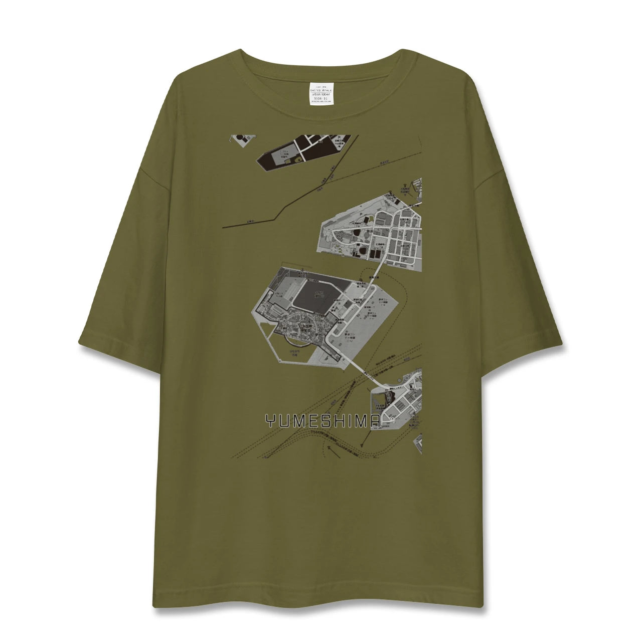【夢洲(大阪府)】地図柄ビッグシルエットTシャツ