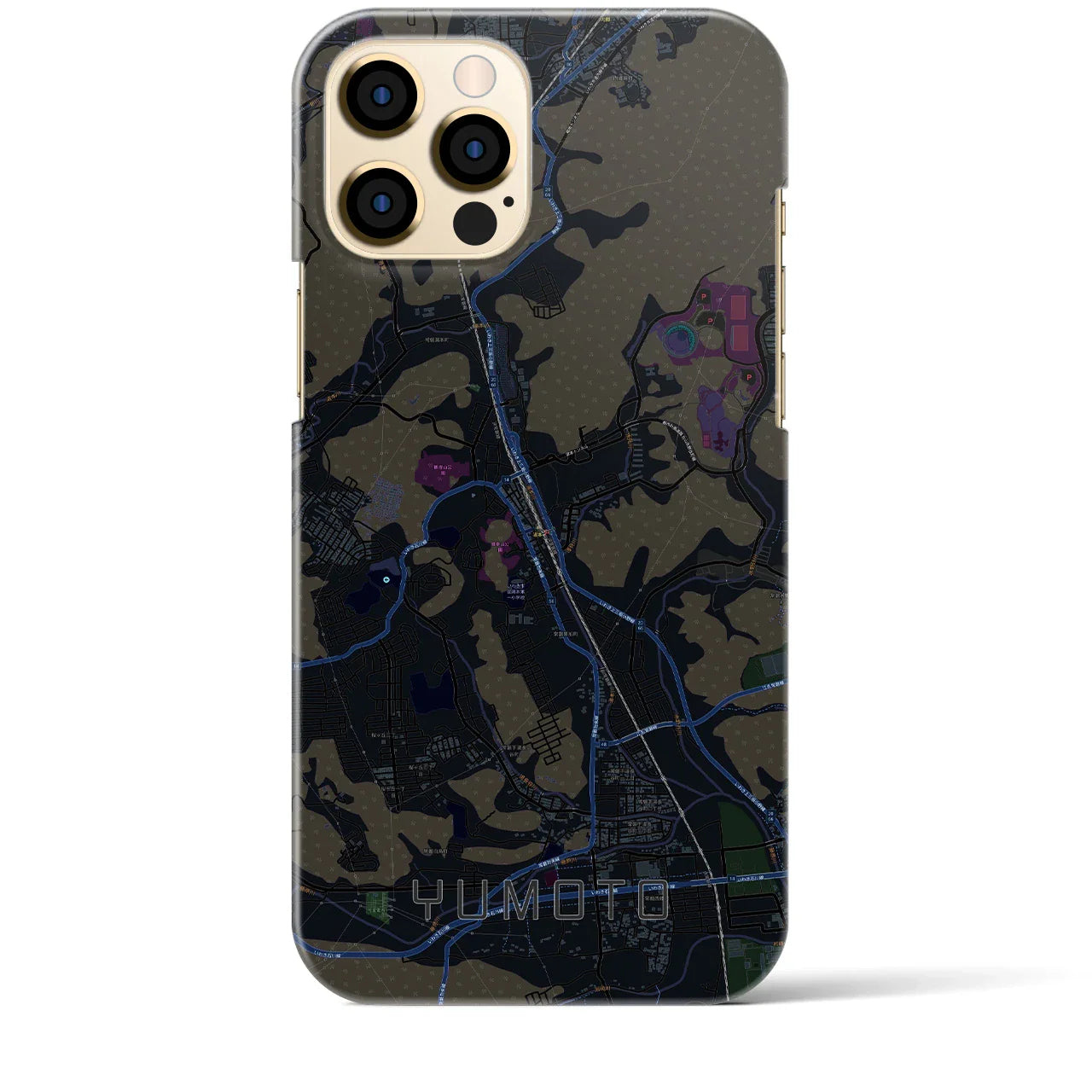 【湯本(福島県)】地図柄iPhoneケース(バックカバータイプ)