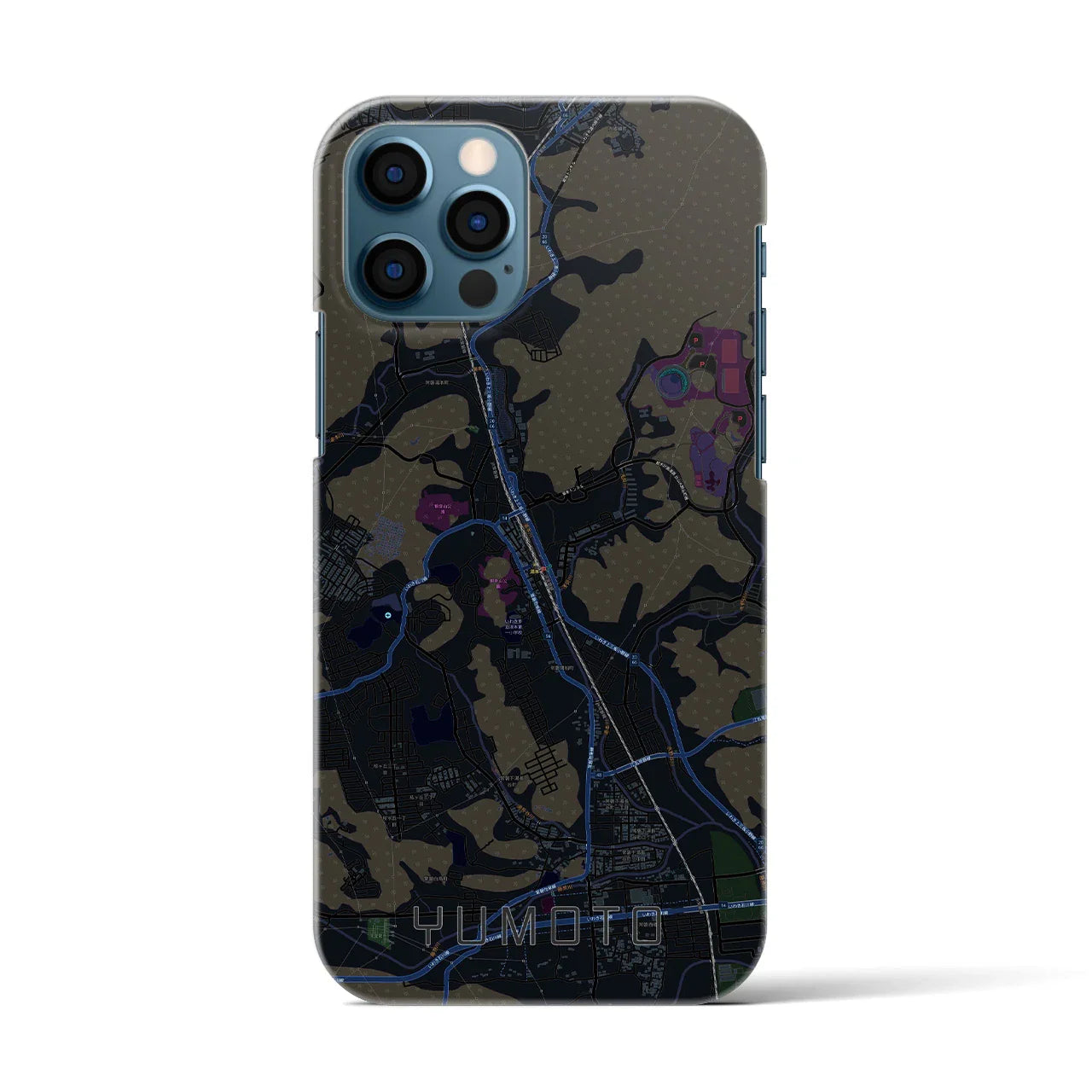 【湯本(福島県)】地図柄iPhoneケース(バックカバータイプ)