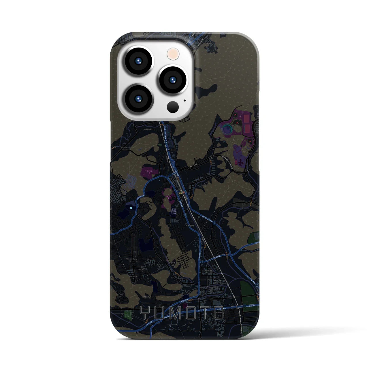 【湯本(福島県)】地図柄iPhoneケース(バックカバータイプ)