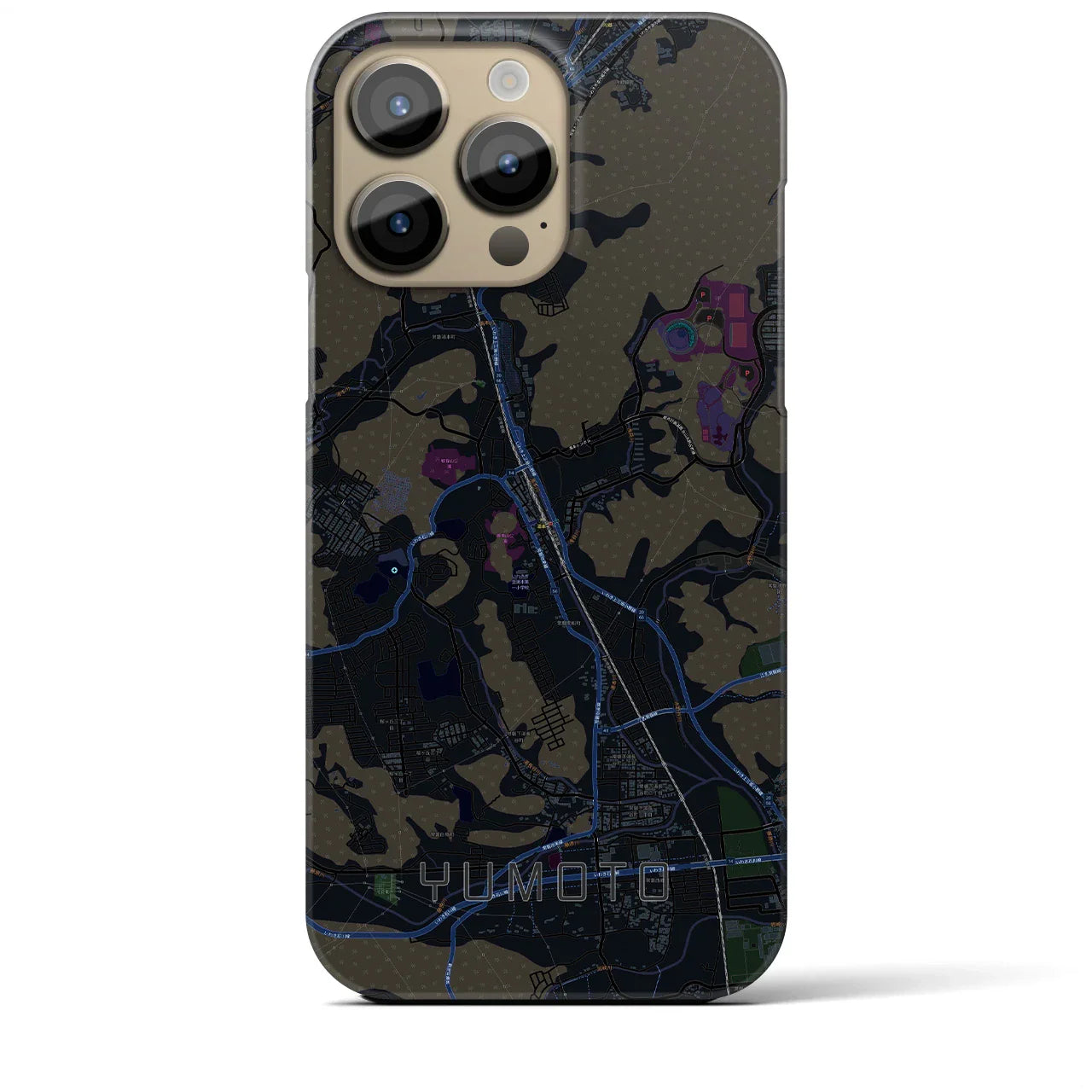 【湯本(福島県)】地図柄iPhoneケース(バックカバータイプ)
