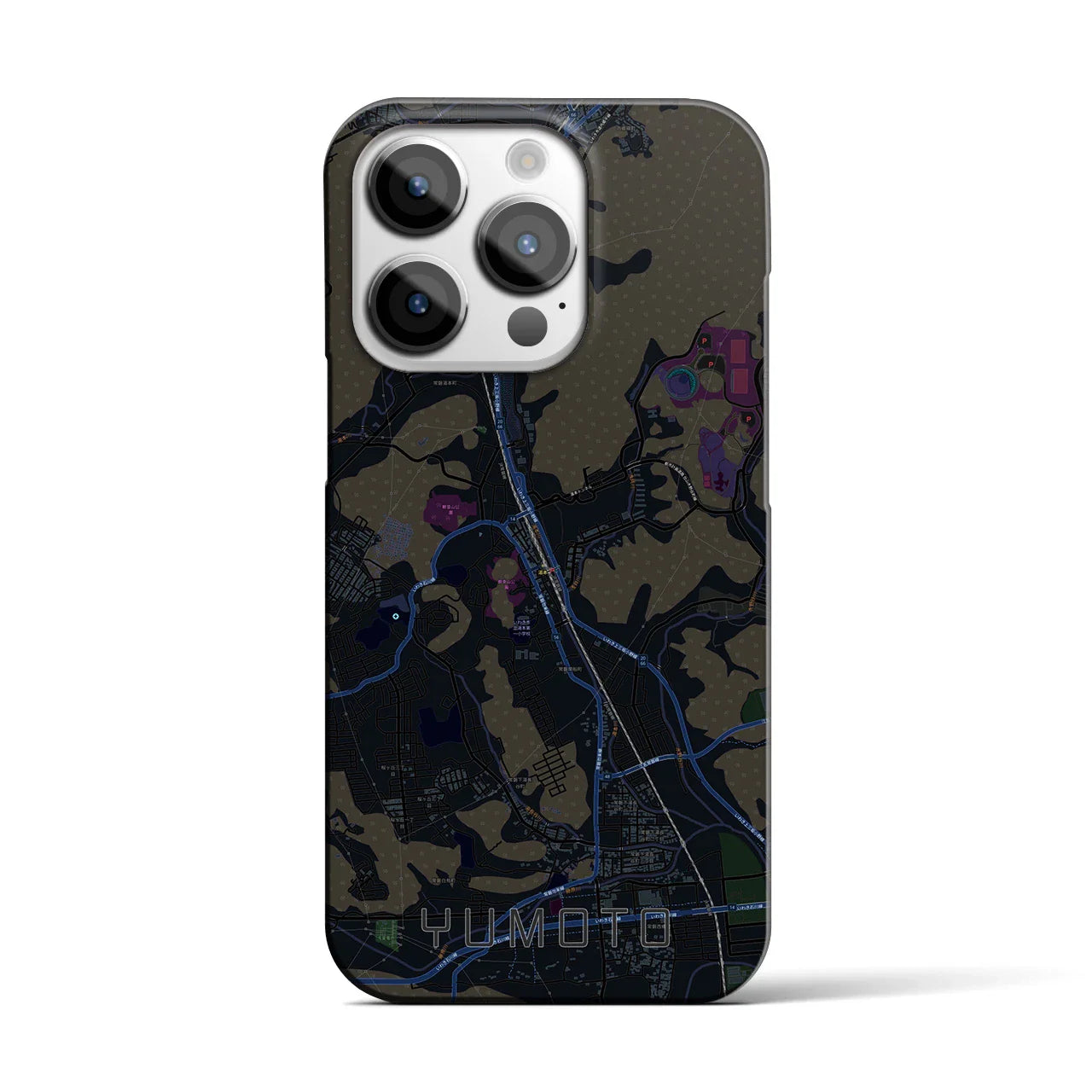 【湯本(福島県)】地図柄iPhoneケース(バックカバータイプ)