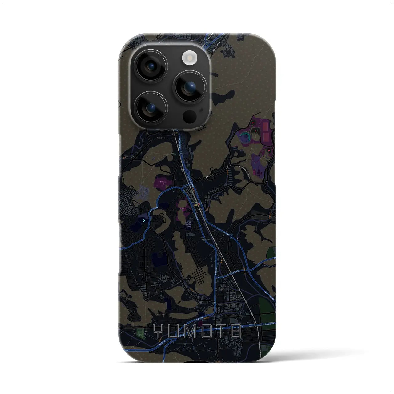 【湯本(福島県)】地図柄iPhoneケース(バックカバータイプ)