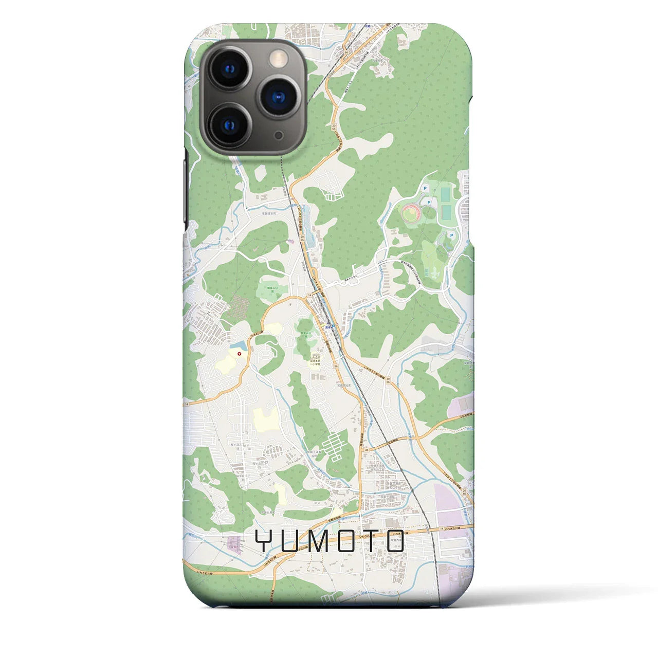 【湯本(福島県)】地図柄iPhoneケース(バックカバータイプ)