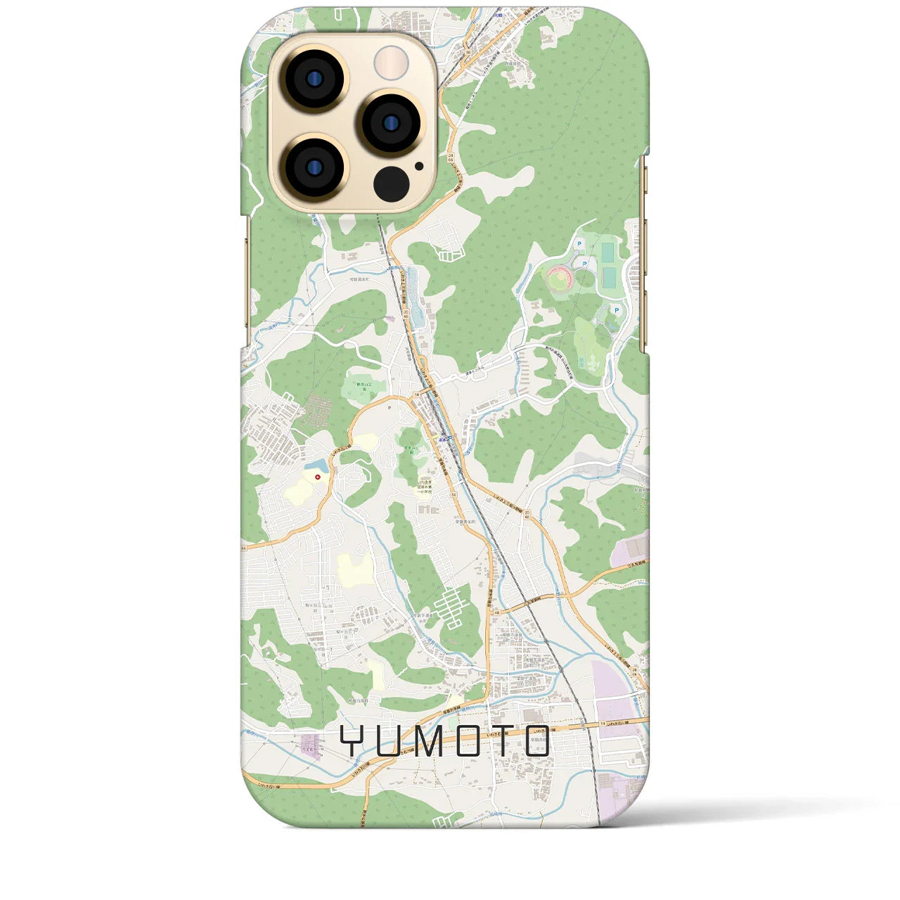 【湯本(福島県)】地図柄iPhoneケース(バックカバータイプ)