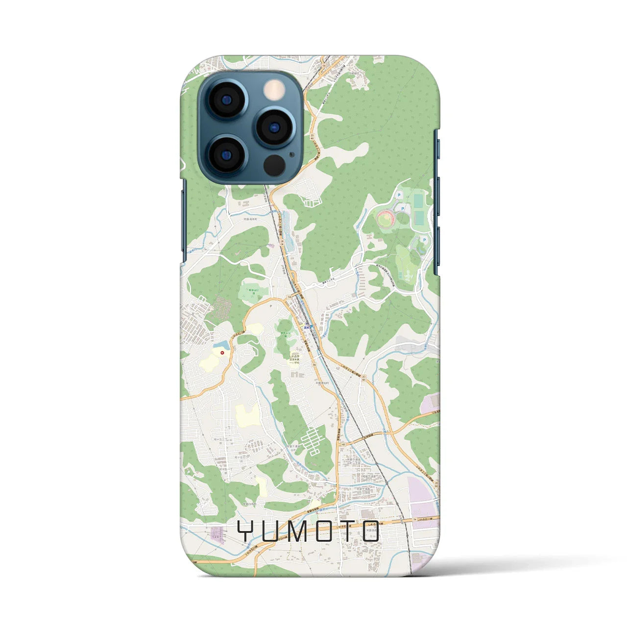 【湯本(福島県)】地図柄iPhoneケース(バックカバータイプ)
