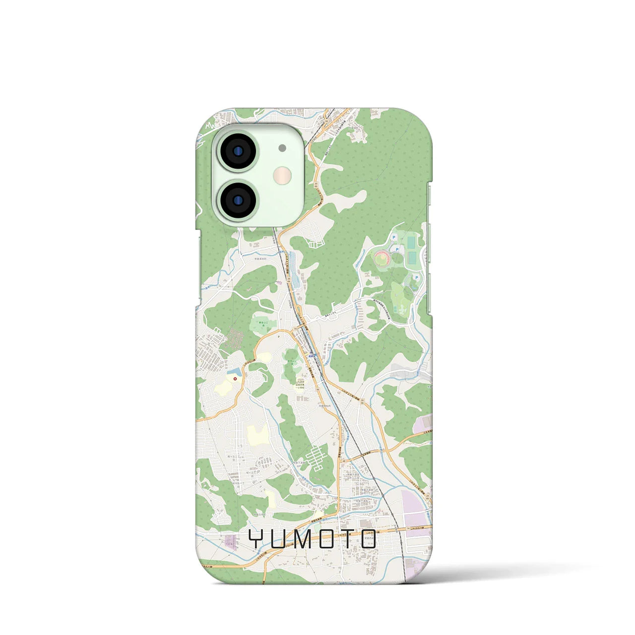 【湯本(福島県)】地図柄iPhoneケース(バックカバータイプ)