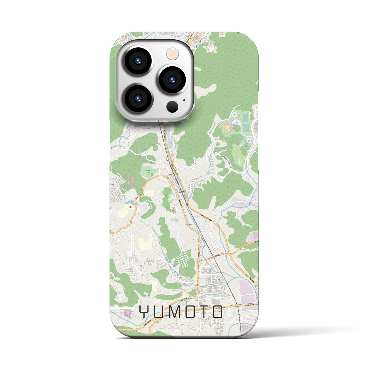 【湯本(福島県)】地図柄iPhoneケース(バックカバータイプ)
