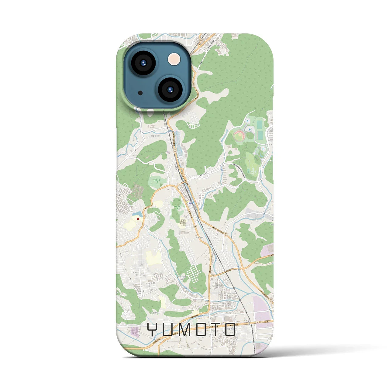 【湯本(福島県)】地図柄iPhoneケース(バックカバータイプ)