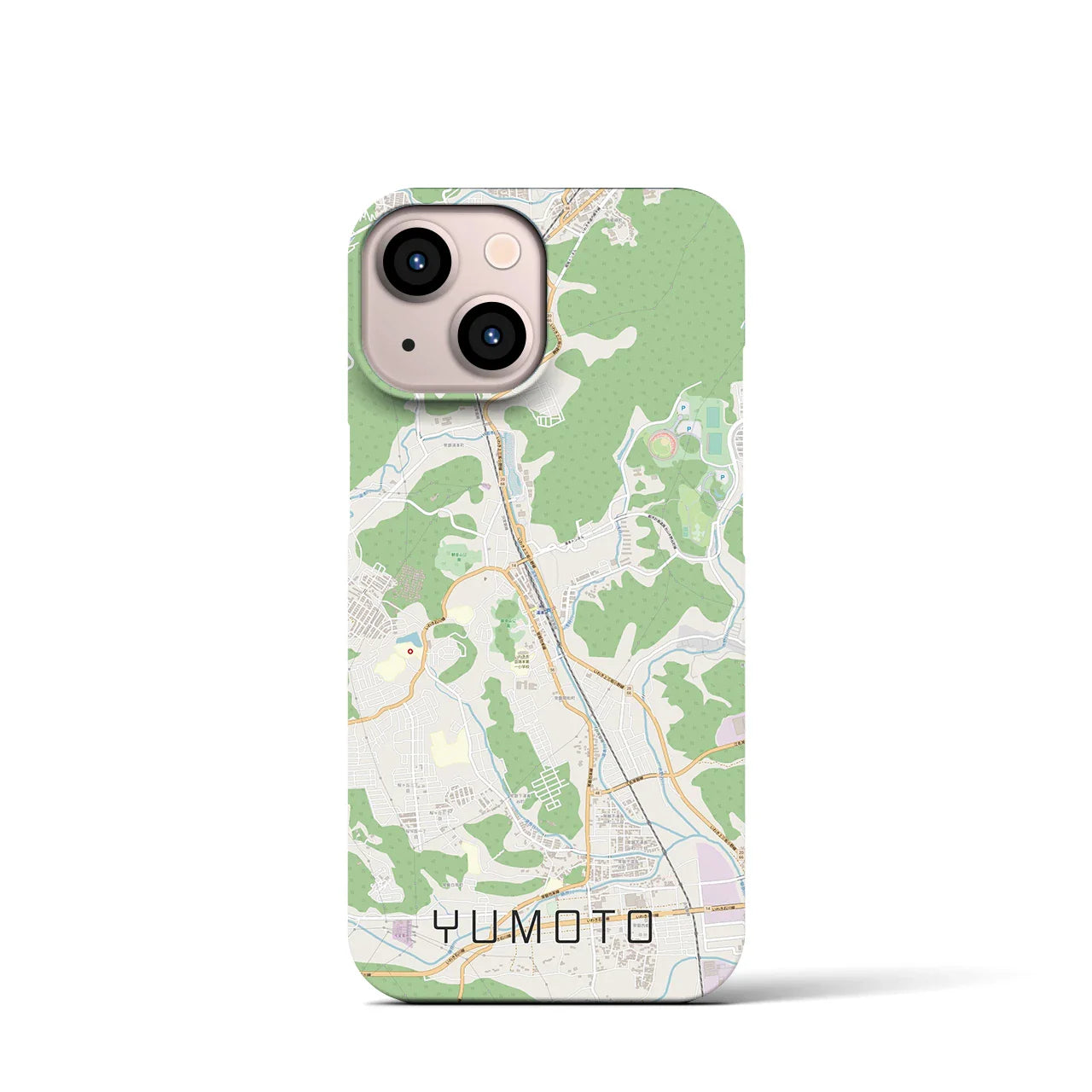 【湯本(福島県)】地図柄iPhoneケース(バックカバータイプ)