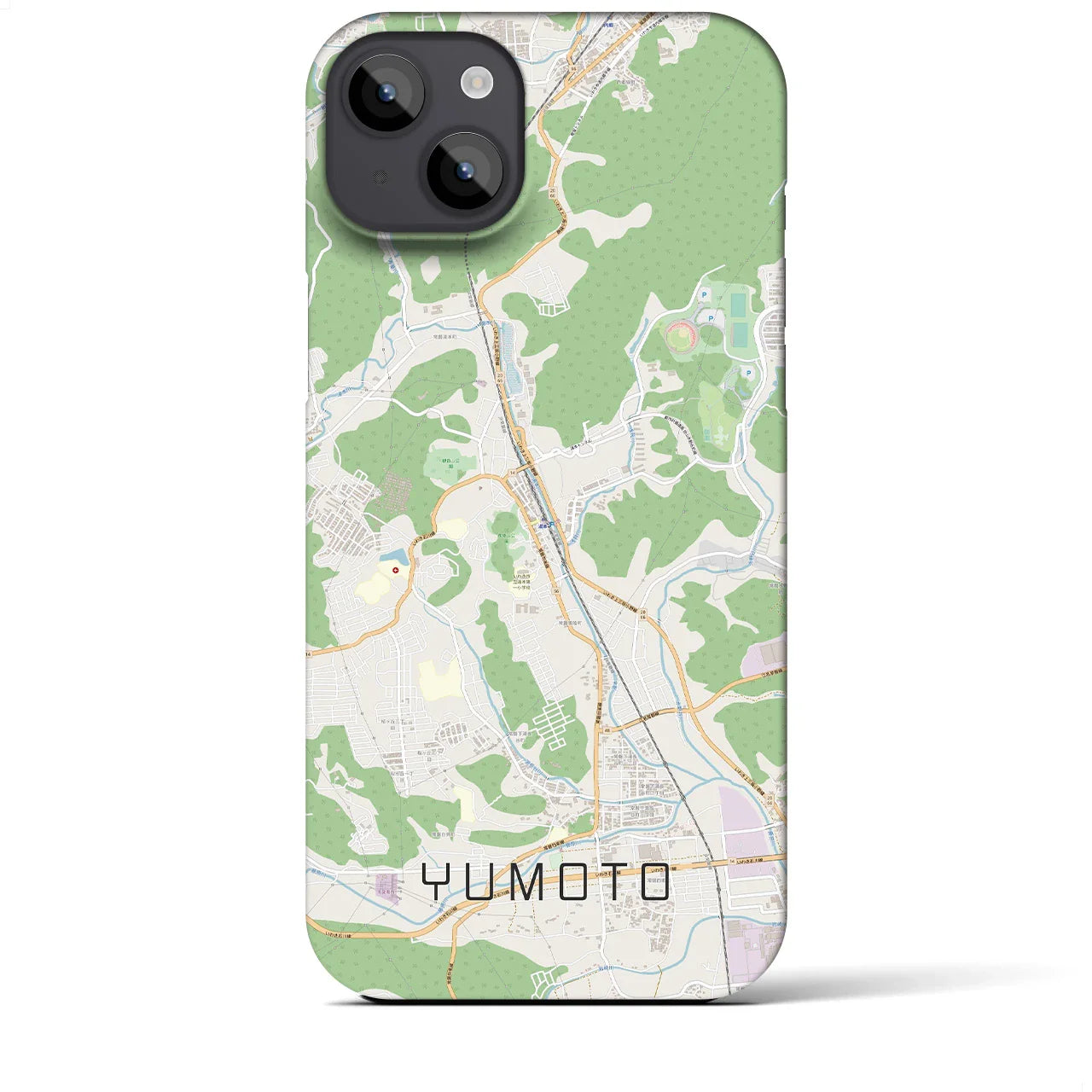 【湯本(福島県)】地図柄iPhoneケース(バックカバータイプ)