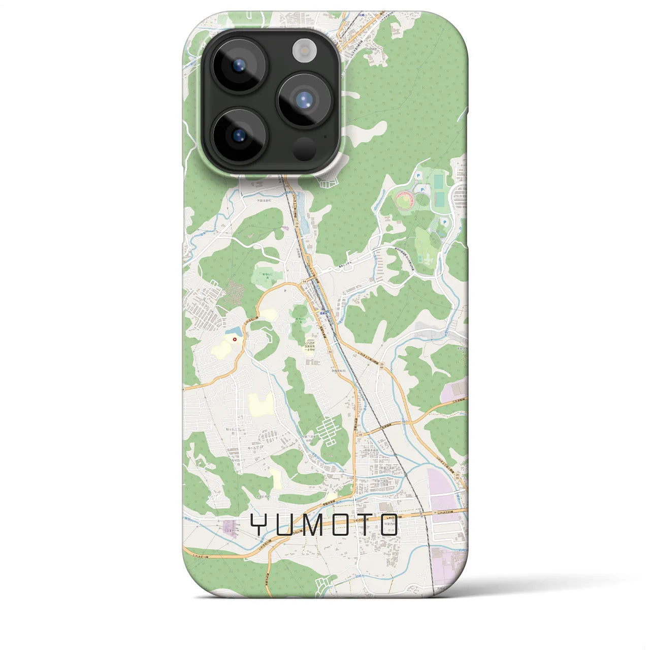 【湯本(福島県)】地図柄iPhoneケース(バックカバータイプ)