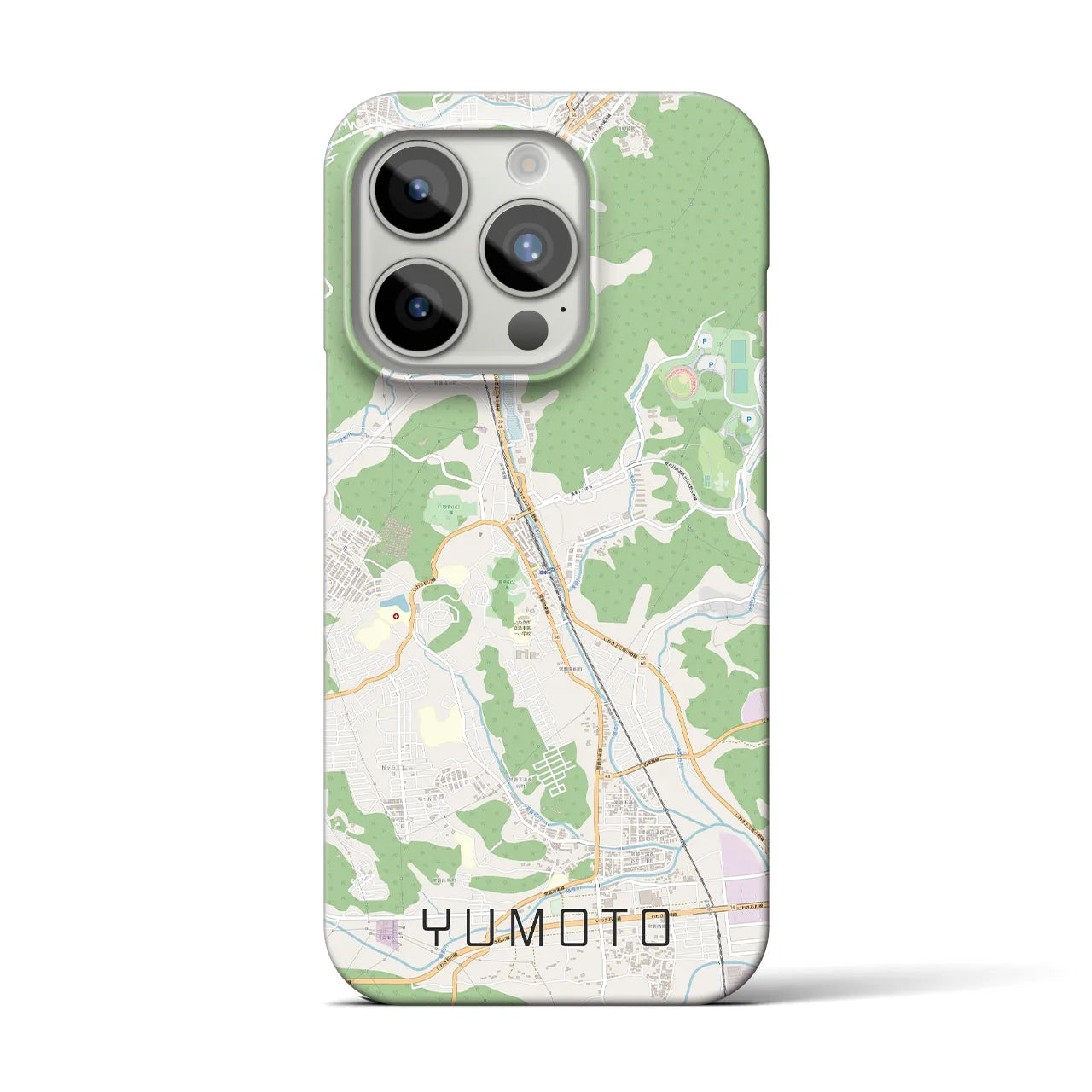 【湯本(福島県)】地図柄iPhoneケース(バックカバータイプ)