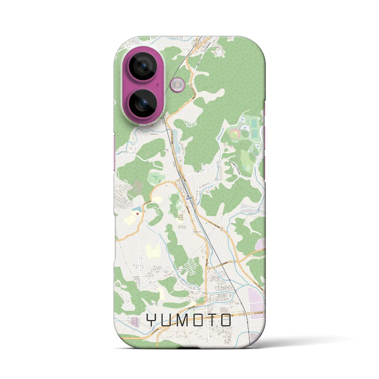 【湯本(福島県)】地図柄iPhoneケース(バックカバータイプ)