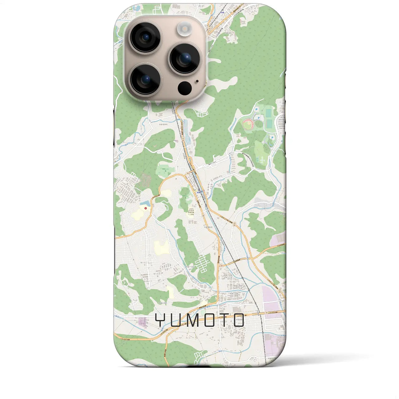 【湯本(福島県)】地図柄iPhoneケース(バックカバータイプ)