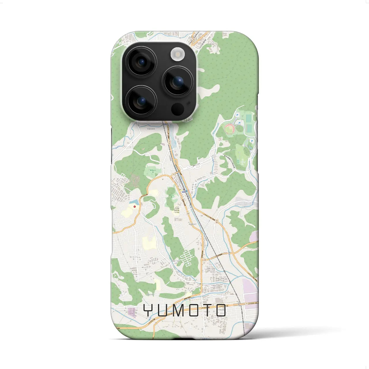【湯本(福島県)】地図柄iPhoneケース(バックカバータイプ)